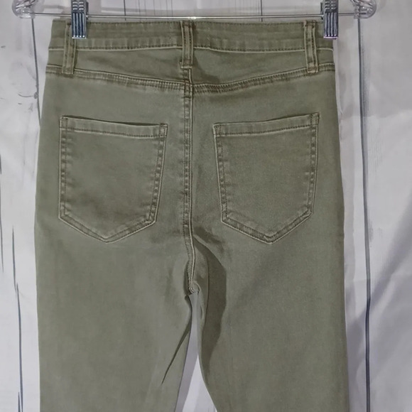 Mud Pie button fly skinny raw hem jeans - Picture 7 of 8